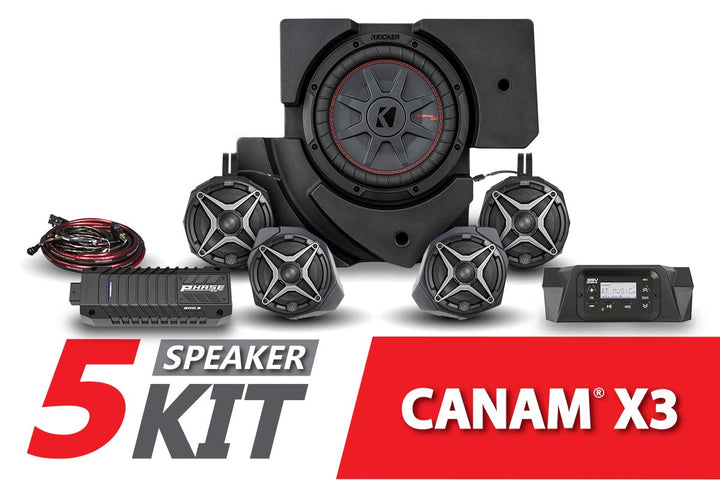 2017 - 2023 CanAm X3 Complete SSV 5 - Speaker Plug - and - Play System - Rugged Terrain