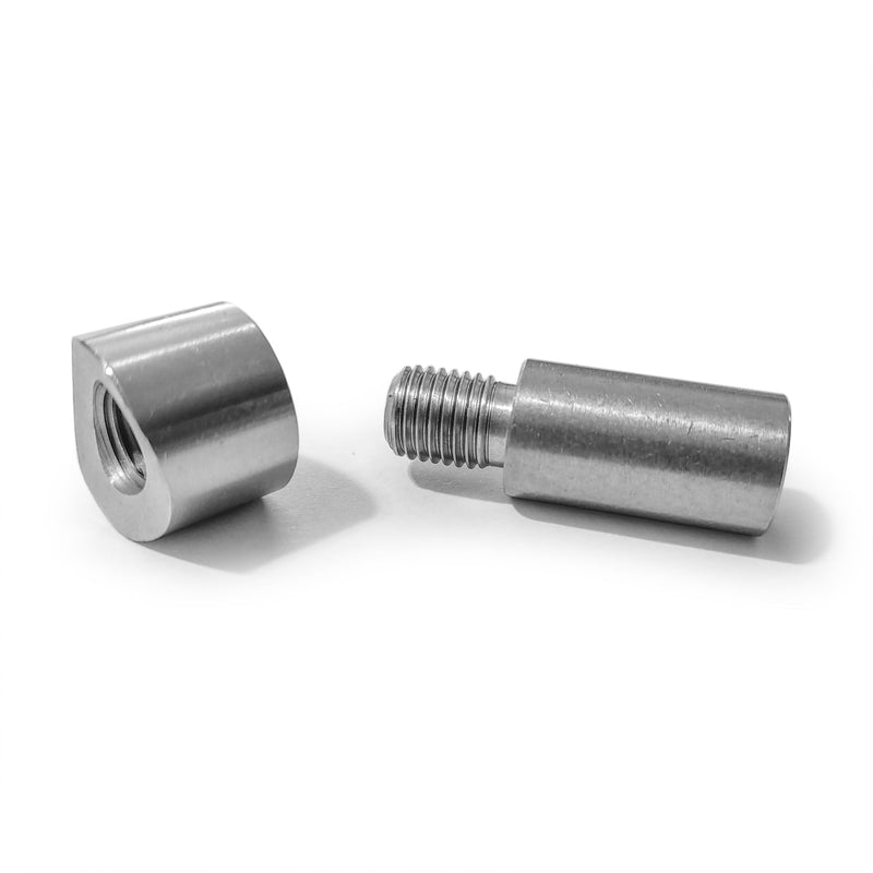 DRT Universal M10x1.25P Coped Steel Weld Bung - Rugged Terrain