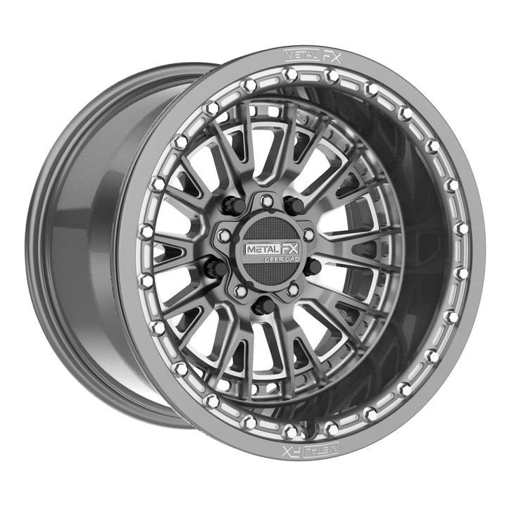 Metal FX Slayer R Beadlock for Gunmetal Contrast Cut - Rugged Terrain