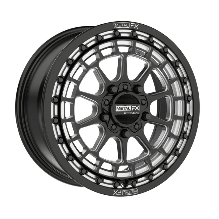 Metal FX 17" Outlaw R Beadlock for Satin Black Contrast Cut - Rugged Terrain
