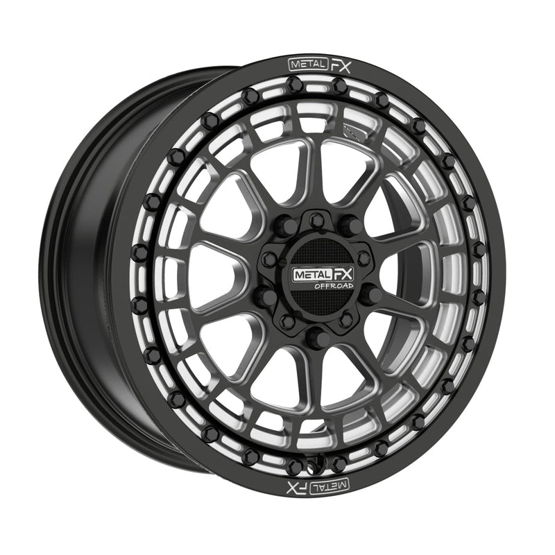 Metal FX 17" Outlaw R Beadlock | Satin Black Contrast Cut