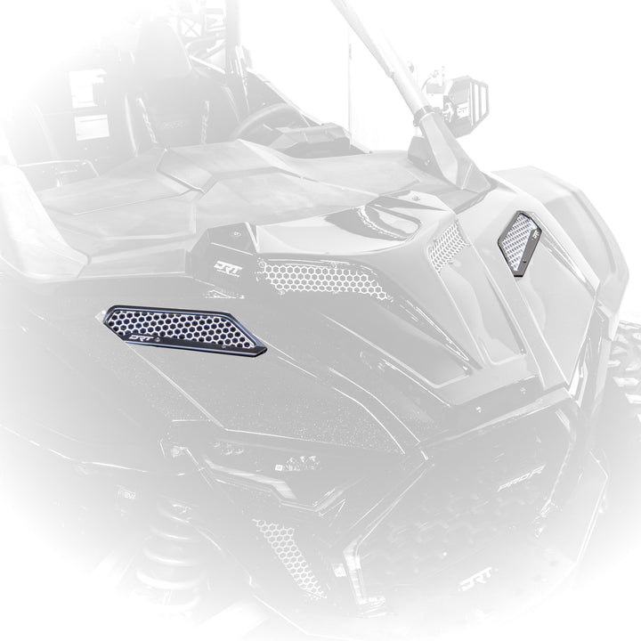 DRT Motorsports Billet Aluminum Front Fender Intake Mesh Kit for Polaris 2025+ RZR Pro XP/Pro S /Pro R - Rugged Terrain