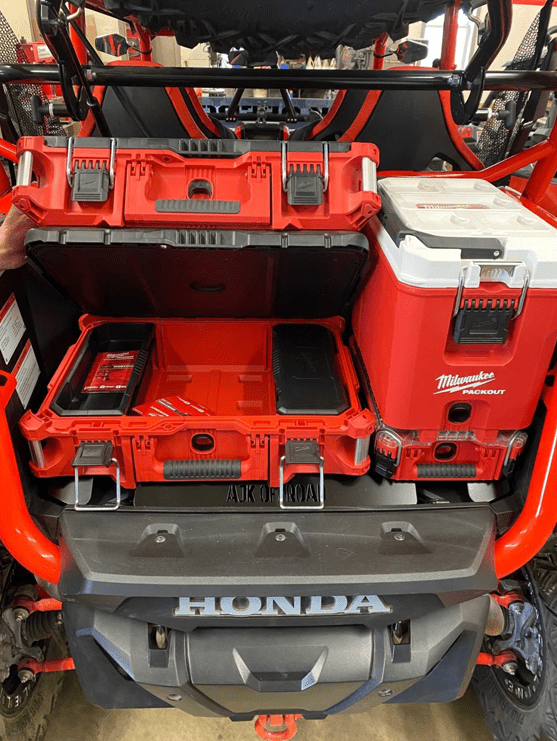 AJK Offroad Honda Talon Milwaukee Packout Mount 1.5 - Rugged Terrain