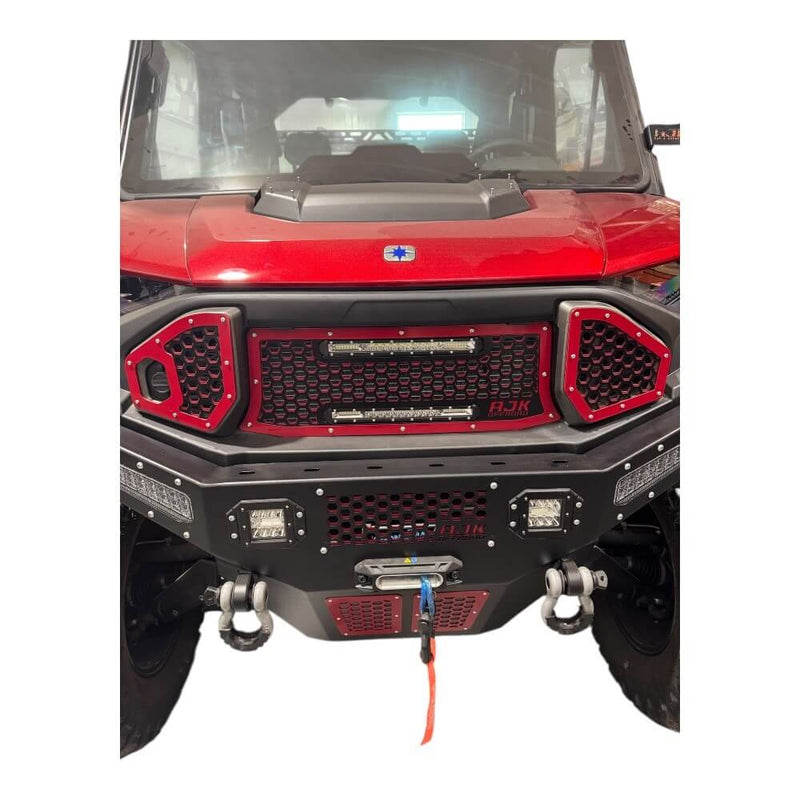 AJK Offroad Polaris Ranger 1500XD Grill With Lights - Rugged Terrain