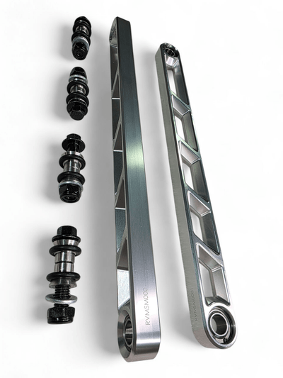 Elektric Offroad Rear Sway Bar Links Anodized Clear for 2024+ Can Am Maverick R - Rugged Terrain