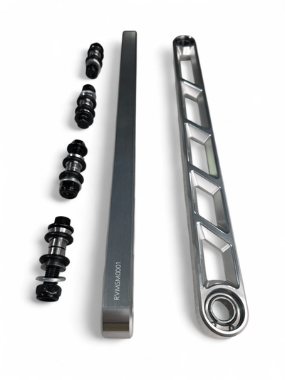 Elektric Offroad Rear Sway Bar Links Anodized Clear for 2024+ Can Am Maverick R - Rugged Terrain