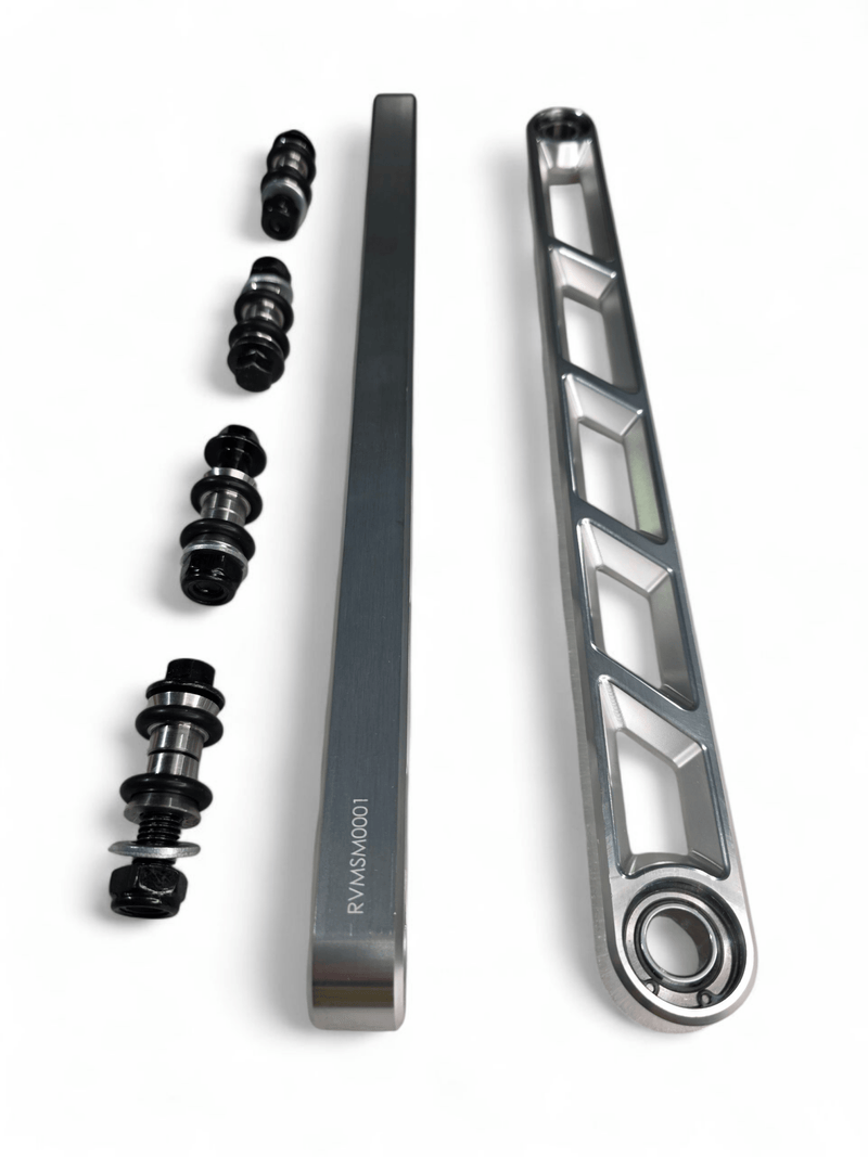 Elektric Offroad Rear Sway Bar Links Anodized Clear for 2024+ Can Am Maverick R - Rugged Terrain