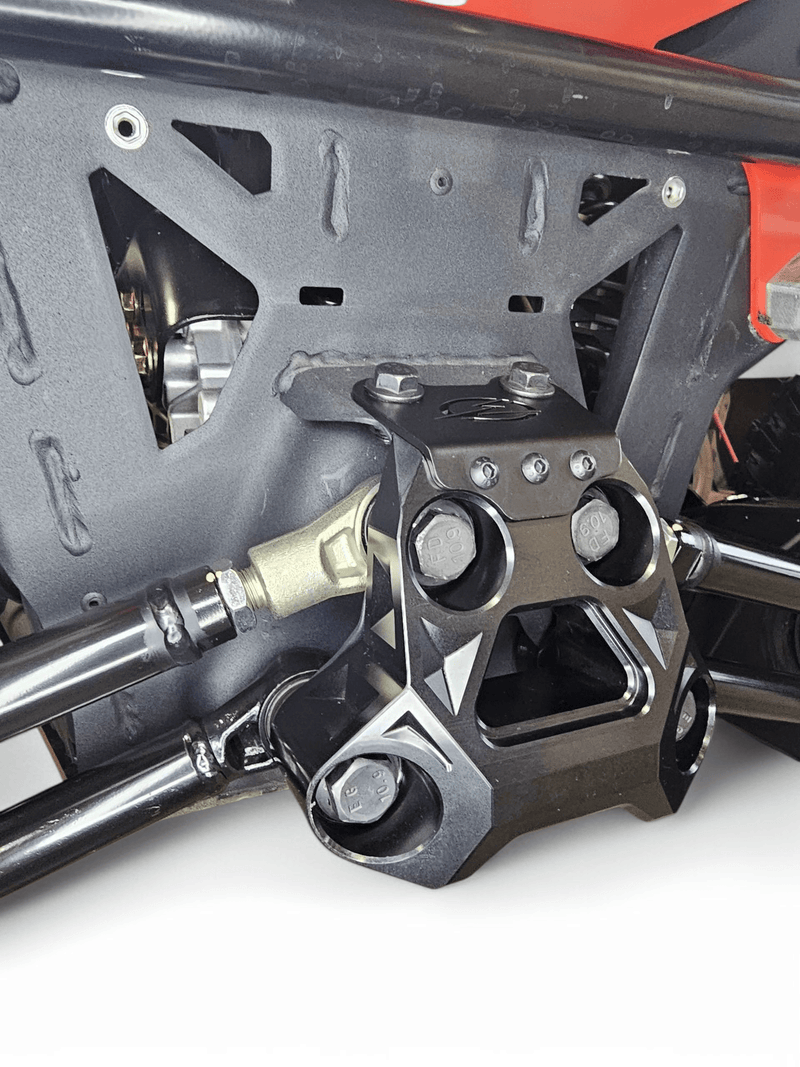 Elektric Offroad Billet Radius Rod Plate (Black) for 2024+ Can Am Maverick R - Rugged Terrain