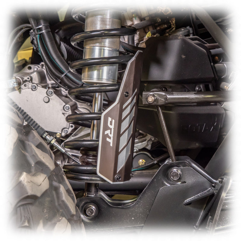 DRT Can - Am 2017+ Maverick X3/R Rear Aluminum Shock Guards - Rugged Terrain