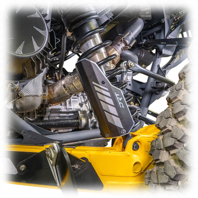 DRT Can - Am 2017+ Maverick X3/R Rear Aluminum Shock Guards - Rugged Terrain