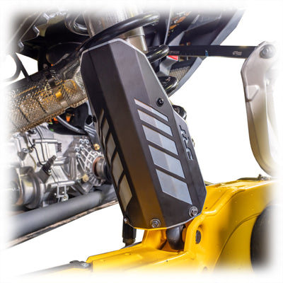 DRT Can - Am 2017+ Maverick X3/R Rear Aluminum Shock Guards - Rugged Terrain