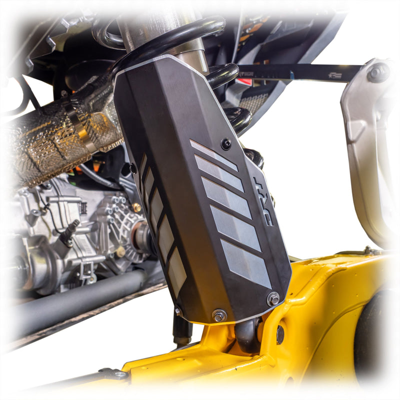 DRT Can - Am 2017+ Maverick X3/R Rear Aluminum Shock Guards - Rugged Terrain