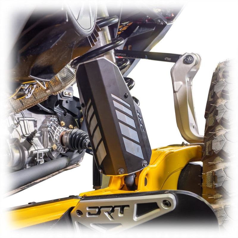 DRT Can - Am 2017+ Maverick X3/R Rear Aluminum Shock Guards - Rugged Terrain