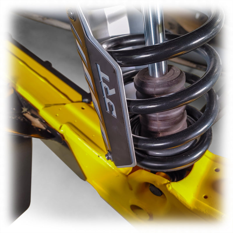 DRT Can - Am 2017+ Maverick X3/R Rear Aluminum Shock Guards - Rugged Terrain