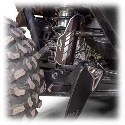 DRT Can - Am 2017+ Maverick X3/R Rear Aluminum Shock Guards - Rugged Terrain