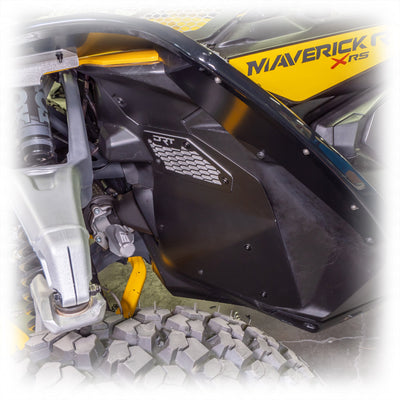 DRT Can - Am 2024+ Maverick R Front Aluminum Rock Guard Kit - Rugged Terrain