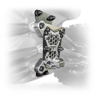 DRT Can - Am Maverick X3 2017+ Billet Aluminum 3 - PC Radius Rod Plate Kit - Rugged Terrain