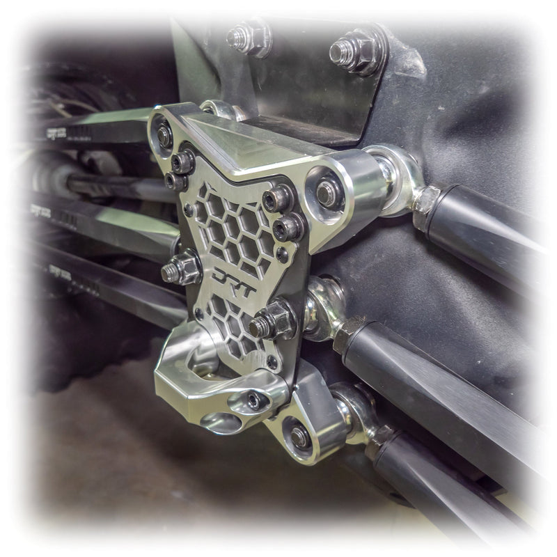 DRT Can - Am Maverick X3 2017+ Billet Aluminum 3 - PC Radius Rod Plate Kit - Rugged Terrain