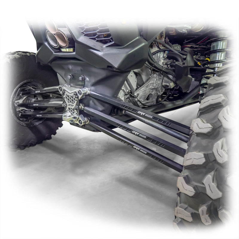 DRT Can - Am Maverick X3 2017+ Billet Aluminum 3 - PC Radius Rod Plate Kit - Rugged Terrain
