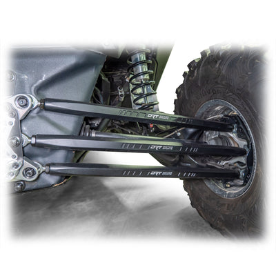 DRT Can - Am Maverick X3 2017+ Billet Aluminum 3 - PC Radius Rod Plate Kit - Rugged Terrain