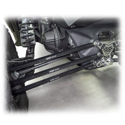 DRT Can - Am Maverick X3 2017+ Billet Aluminum 3 - PC Radius Rod Plate Kit - Rugged Terrain