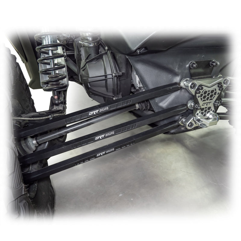 DRT Can - Am Maverick X3 2017+ Billet Aluminum 3 - PC Radius Rod Plate Kit - Rugged Terrain