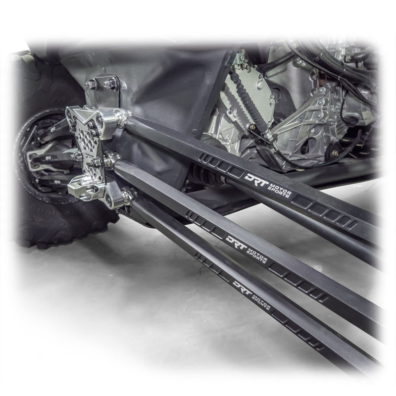 DRT Can - Am Maverick X3 2017+ Billet Aluminum 3 - PC Radius Rod Plate Kit - Rugged Terrain