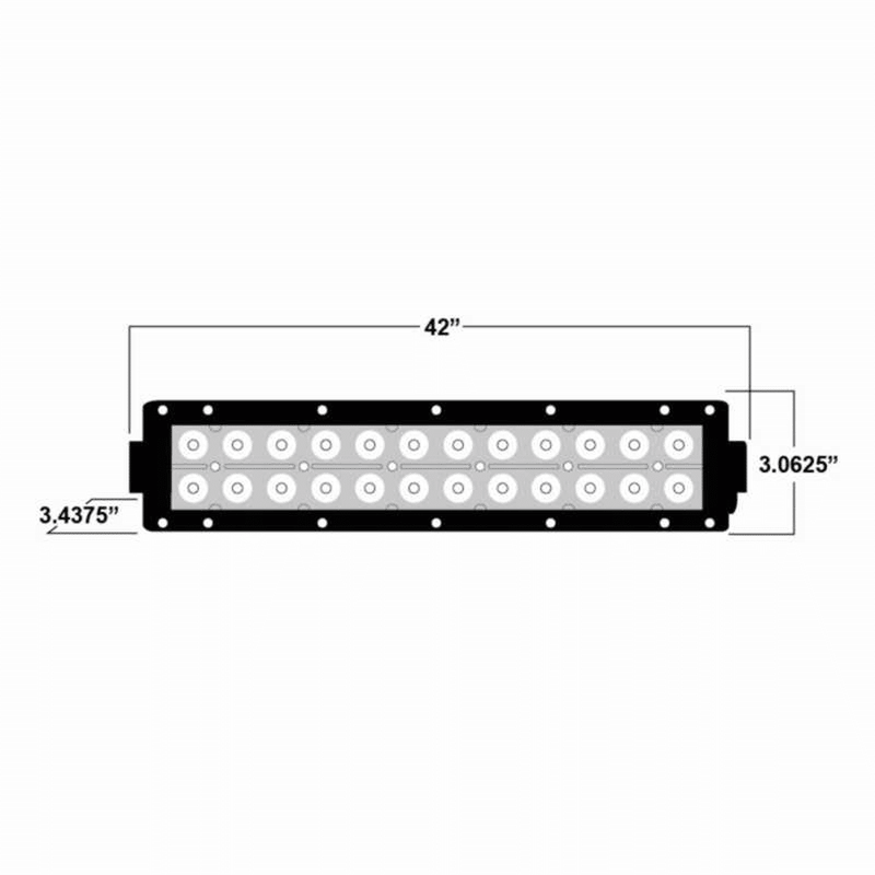 AJK Offroad Dual Row 42" Light Bar - Rugged Terrain