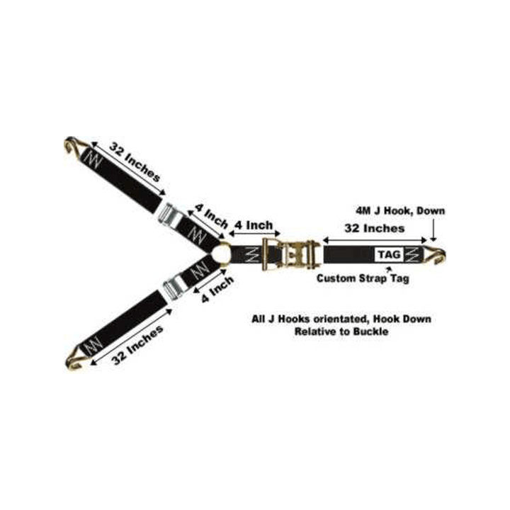 AJK Offroad Spare Tire Tie Down "Y" Strap - Rugged Terrain