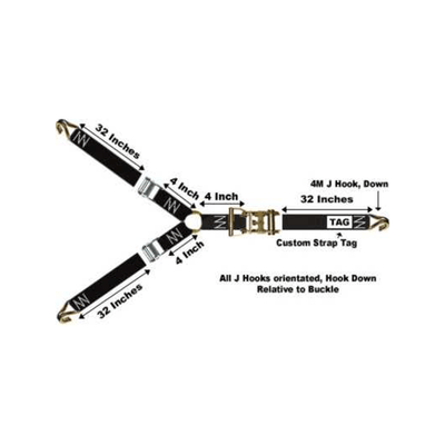 AJK Offroad Spare Tire Tie Down "Y" Strap - Rugged Terrain