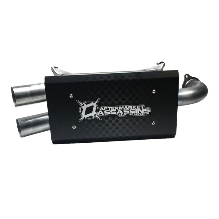 Aftermarket Assassins Stainless Slip - On Exhaust for RZR XP Turbo / Turbo S - Rugged Terrain
