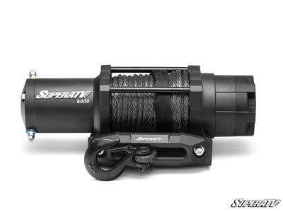SuperATV Black Ops 6,000 lb. UTV / ATV Winch | With Wireless Remote & Synthetic Rope