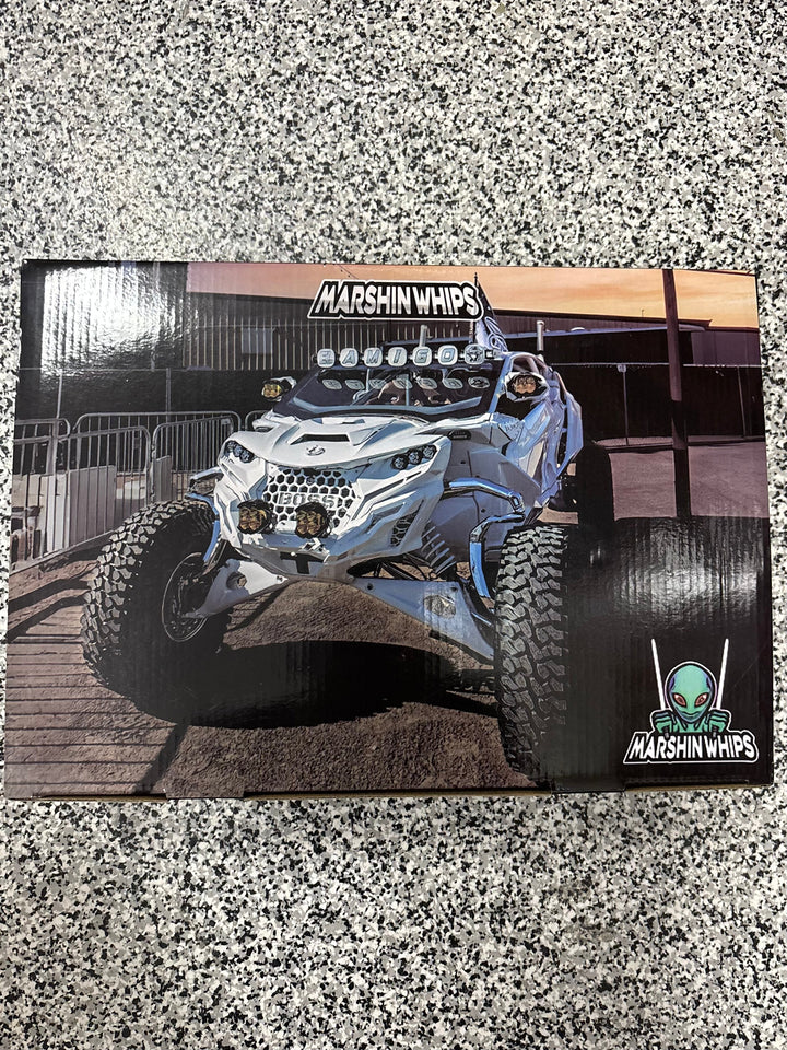 Marshin Whips Can-Am Maverick R RGBW LED Fang Lights | Bluetooth & Chasing Patterns