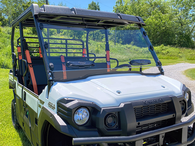 Spike Kawasaki Mule Pro-FXR Full Scratch Resistant  Windshield W/Dual Vents