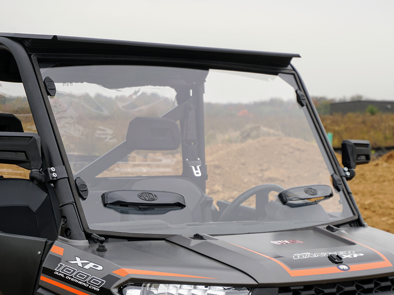 Spike Polaris Ranger Full Size (Pro-Fit) Venting Windshield With TRR (Tool-Less-Rapid-Release) Mounting System