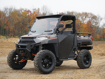 Spike Polaris Ranger Full Size (Pro-Fit) Venting Windshield With TRR (Tool-Less-Rapid-Release) Mounting System