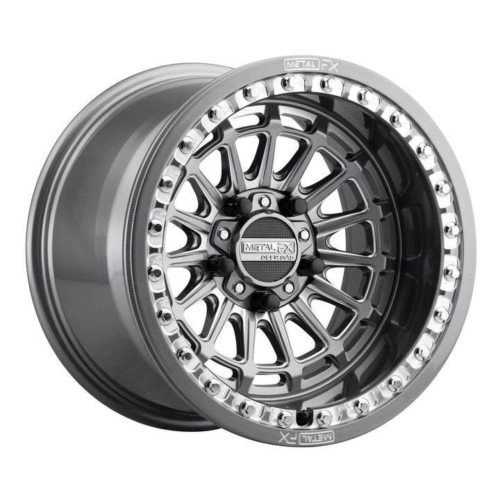 Metal FX Delta R Beadlock for Gunmetal Contrast Cut - Rugged Terrain