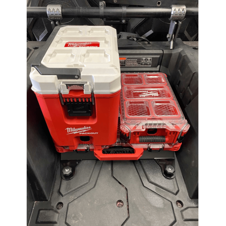 AJK Offroad Short Milwaukee Packout Mount for Polaris RZR XP 1000, XP Turbo & Turbo S - Rugged Terrain