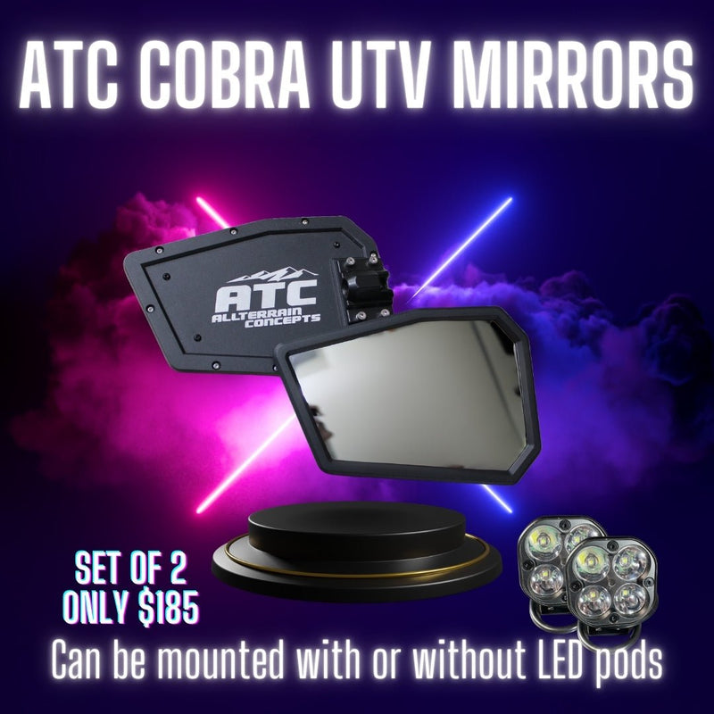 ATC Cobra Mirrors for UTV (Set of 2) - Rugged Terrain