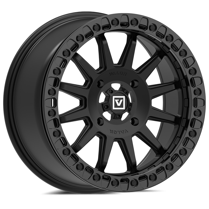 V09 BEADLOCK 17X8 +40 4X156 SATIN BLACK - Rugged Terrain