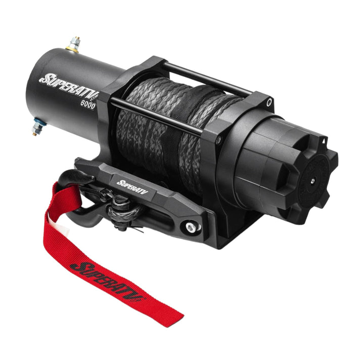 SuperATV Black Ops 6,000 lb. UTV / ATV Winch for With Wireless Remote & Synthetic Rope - Rugged Terrain