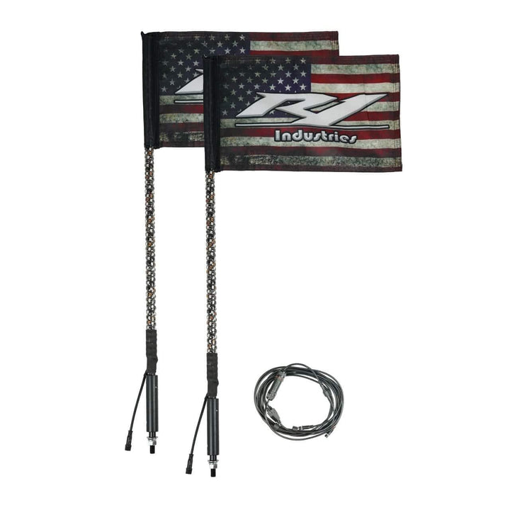 R1 Extreme LED Light Whips (Pair) - Rugged Terrain