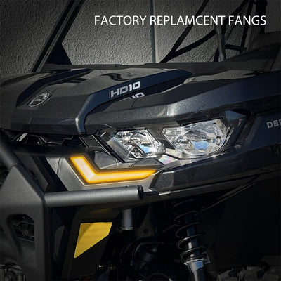 Turn - Signal Plug - & - Play Kit | 2020 - 2026 Can - Am Defender | Front Fang Lights w/Taillight Integration - Rugged Terrain