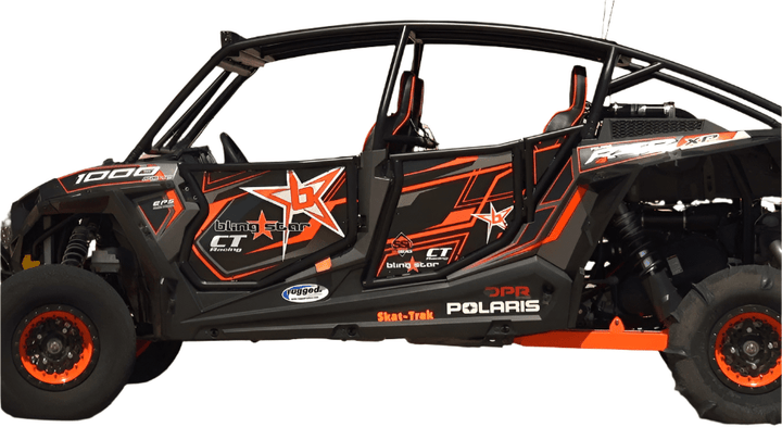 Blingstar Black Suicide Doors for Polaris RZR XP 1000 4 / Turbo 4 / Turbo S 4 - Rugged Terrain