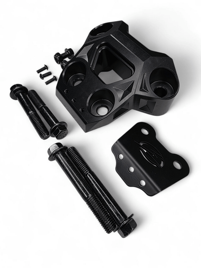 Elektric Offroad Billet Radius Rod Plate (Black) for 2024+ Can Am Maverick R - Rugged Terrain