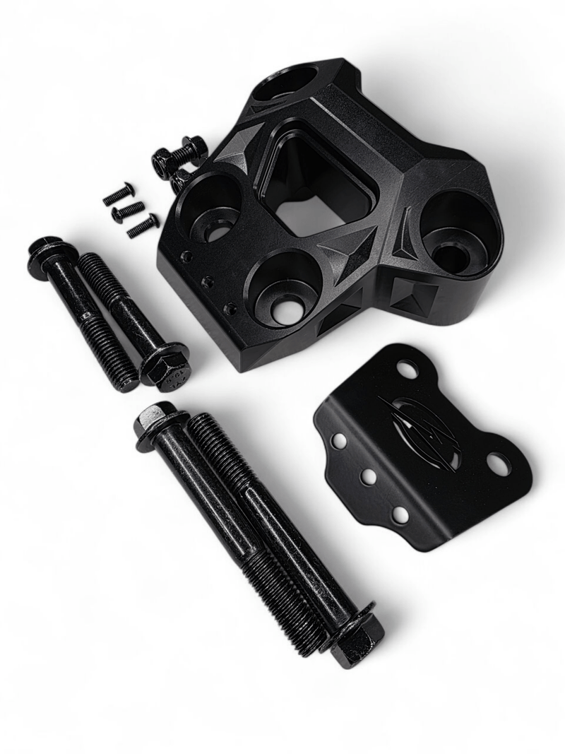 Elektric Offroad Billet Radius Rod Plate (Black) for 2024+ Can Am Maverick R - Rugged Terrain