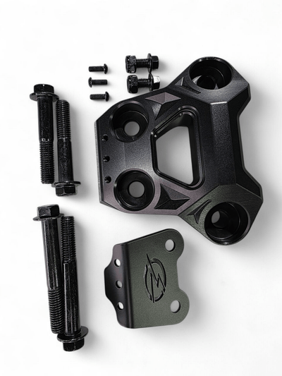 Elektric Offroad Billet Radius Rod Plate (Black) for 2024+ Can Am Maverick R - Rugged Terrain