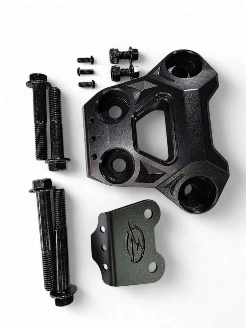 Elektric Offroad Billet Radius Rod Plate (Black) for 2024+ Can Am Maverick R - Rugged Terrain