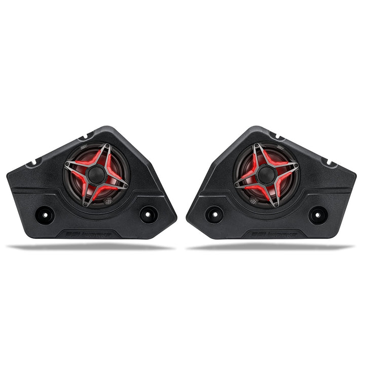 SSV Works Rear-Upper 6.5in Speaker Pods for Can-Am Defender HD10 and HD11, loaded with SSV V6 speakers