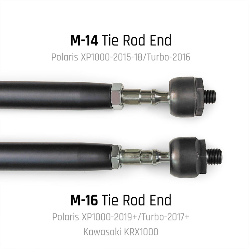 DRT Polaris RZR Turbo S/S4 HD Billet Aluminum Tie Rod Kit, (M16 Rack) - Rugged Terrain